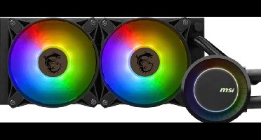 CPU koeling - MSI MAG Coreliquid E240 - Vloeistofkoelsysteem processor - 240 mm - 2x 120 mm RGB fan - Zwart
