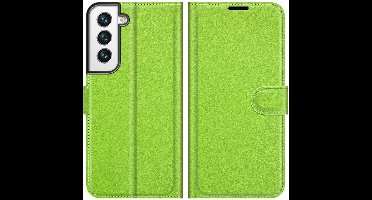 Just in Case hoesje geschikt voor Samsung Galaxy S22 - Book Hoesje met Pasjesvakken - Groen