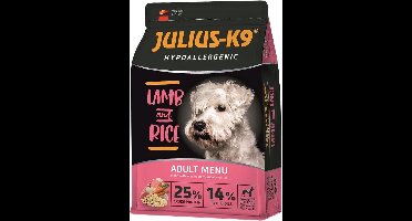 Julius-K9 - Lamb & Rice - Hypoallergeen hondenvoer voor volwassen honden met lam & rijst - Kleine hondenbrokken voor gevoelige kleine honden- 3kg