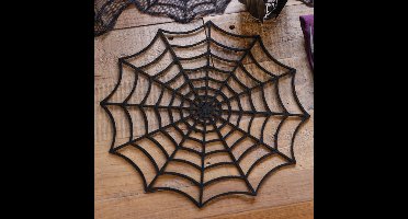 Ginger Ray - Ginger Ray - Placemat PVC Spider (4 stuks) - Halloween - Halloween Decoratie - Halloween Versiering