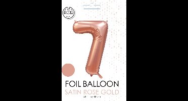 folieballon cijfer 7 mat goud metallic