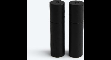 COOKX - Peper- en zoutmolen - Set 2 stuks - Massief Eikenhout - Matzwart