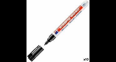 Wasgoedmarker edding 8040 rond 1mm zwart | 10 stuks