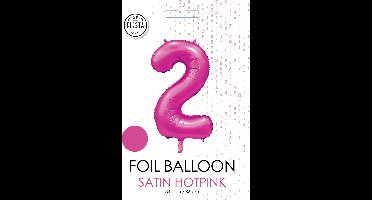 folieballon cijfer 2 mat warm roze metallic