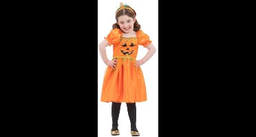Smiffys Kostuum Jurk Kinderen -Kids tm 4 jaar- Pumpkin Oranje