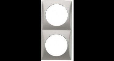 Berker Afdekraam Pure 2-Vaks Chroom Mat