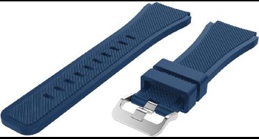Heble® - Geschikt voor Samsung Galaxy Watch {45mm/46mm} - Donkerblauw {Siliconen Bandje}