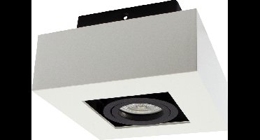 Spectrum - LED Plafondspot MIRORA - 1xGU10 fitting - Kantelbaar - Wit/Zwart