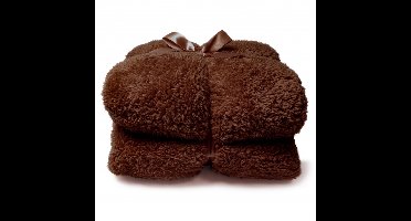 Unique Living Plaid Teddy - Polyester - Bruin - 200 x x 150 cm (BxHxD)
