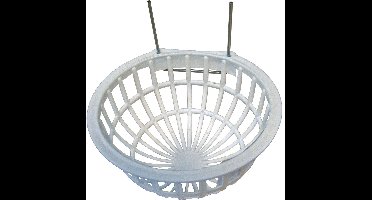 Duvoplus - Vogelnest - Vogel - Nestje Plastic Open Met Metalen Haak Wit - 1st