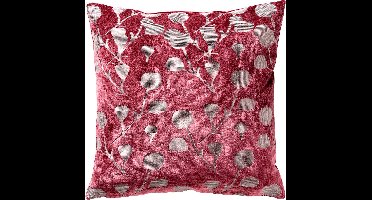 Dutch Decor SUZE - kussenhoes 45x45 cm - bladmotief - Hawthorn Rose - roze - met rits - zonder binnenkussen