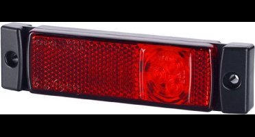 led zijmarkeringslamp universeel rood 3x led - led contourlamp - zij lamp - led breedtelamp