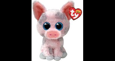 Ty Beanie Boo's Hambone Pig - Knuffel van 15 cm - Zachte roze vacht