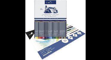 Faber-Castell aquarelpotloden - Goldfaber - blik met 36 stuks - met GRATIS blok aquarelpapier - WS-FC-114636