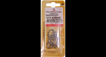 Deltafix wastafelketting messing verchroomd 26 cm 1 st.