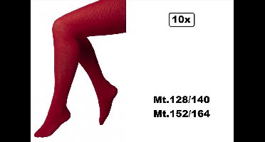 10x Maillot rood in 2 maten - mt.128/140 en 152/164 - Piet Sinterklaas evenement thema feest festival kou