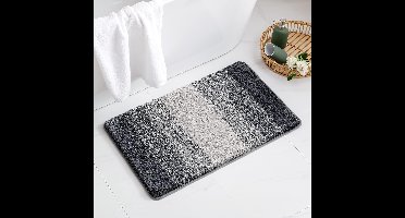 Badmat antislip dikke badkamermatten waterabsorberend badtapijt zachte douchemat machine wasbaar, duurzaam vloermat, kleine vloerkleed, deur mat binnen keuken tapijten 17x24 inch 40x60cm grijs