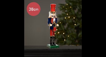 Notenkraker blauw groen met trommel - 38CM