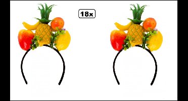 18x Diadeem tropical fruit - Summertime fun thema feest festival fruit toetje fun tropisch