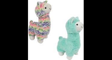 Knuffel Lama 28 cm 2 assorti