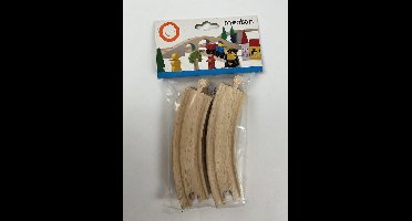 Mentari - Houten bocht (4 stuks) - Treinbaanonderdeel
