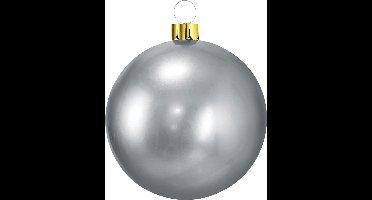Christmas Decoration mega grote kerstbal - 45 cm - zilver - opblaasbaar