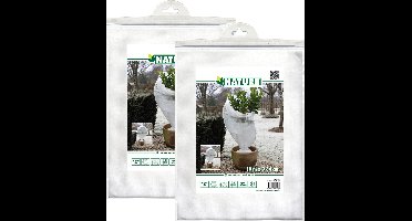 Nature plantenhoes XL - 2x stuks - H10 m x D64 cm - wit - anti-vorst beschermhoes - H1000 x D64 cm