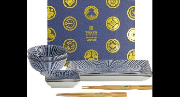 Tokyo Design Studio - Sendan Tokusa - Sushi Set - Sushi Servies - 8-delig - voor 2 personen