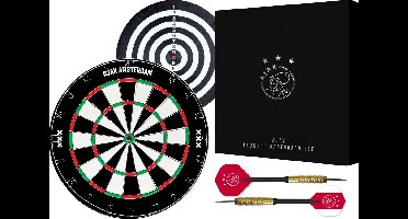 Ajax Flocked Dartbord - Dubbelzijdig - Dartbord met 6 dartpijlen - Dart Flights - Dart Shafts - Darts - Cadeau