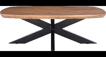 Livingfurn - Salontafel Jesper 120cm - Mangohout / Gecoat Staal