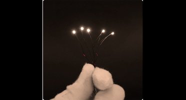 SMD 1206 led met kabel 20cm 12v 10 stuks Kleur Warmwit