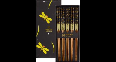 Tokyo Design Studio - Eetstokjes - Cadeau Set - Gele Libelle