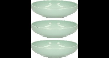 Plasticforte Kommetje/schaaltje - 6x - mintgroen - D16 x 4 cm - 520 ml - kunststof