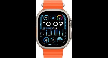 Apple Watch Ultra 2 - GPS + Cellular - 49mm - Titanium Case with Orange Ocean Band�