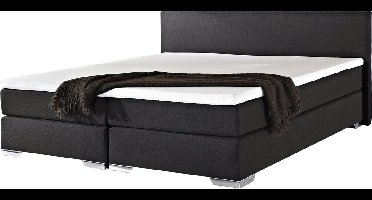 BELIANI PRESIDENT - Boxspringbed - Zwart - 180 x 200 cm - Polyester