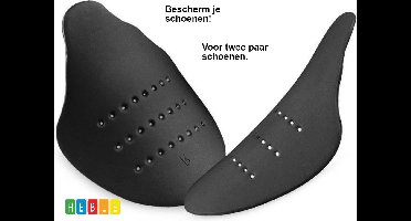 2 paar Schuimrubber Crease Protector | Maat 35-39 | Zwart | Anti-Kreuk, Anti-Crease, Sneaker Shield, Schoen Shield - Heble®