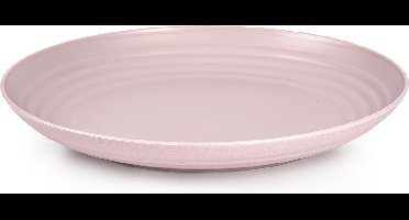 PlasticForte Rond bord/camping bord - D25 cm - lichtroze - kunststof