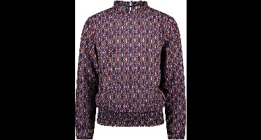 Meisjes blouse wavy print bruin - Venna - Victorious AOP