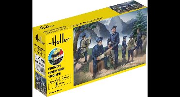 Heller Modelbouwpakket Militaire voertuigen - 57223 French Mountain Troops - Figuren - Starter Kit Plastic - 1:35 - Modelbouw