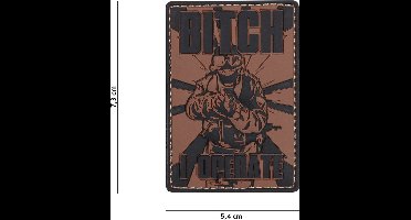 101 Inc Embleem 3D Pvc Bitch Bruin  11114