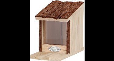 Esschert Design Eekhoorn - Voederhuis Boomschors Dak