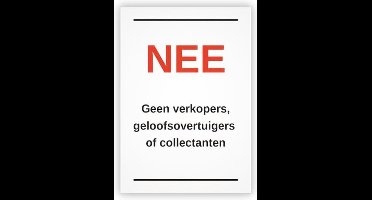 Sticker geen deurverkoop transparant - geen verkopers, geloofsovertuigers of collectanten - deursticker geen deur aan deur verkoop -geen colportage sticker