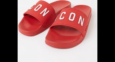 Dsquared2 Icon slipper met logo - Rood - Maat 41