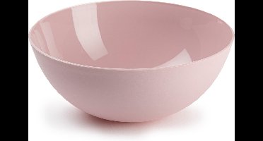 Plasticforte Serveerschaal/Saladeschaal - D25 x H10 cm - kunststof - roze - 2,5 liter