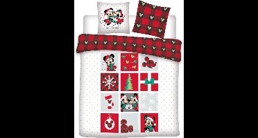 Mickey & Minnie Mouse Dekbedovertrek christmas- katoen