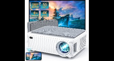 Forexa Beamer met 100 Inch Screen – 1080P Full HD – 4K Support – 9500 Lumen – Streamen vanaf je Smartphone – Geschikt voor iOS en Android telefoons / PC’s en Laptops / Tablets / Game consoles – Home Cinema – Inclusief HDMI-kabel en Handige Draagtas