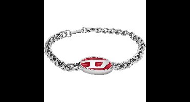 Diesel DX1445040 Heren Armband - Zilverkleurig