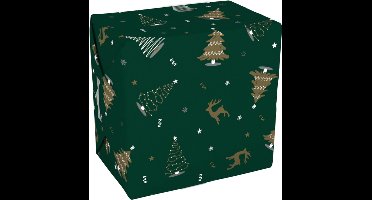 Cadeaupapier | 30cm | 200m | 80gr/m² | Wonderful time | groen/goud