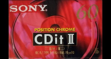SONY CDit II - 60 MIN - AUDIO TAPE (CASSETTE BANDJE) - 60 MIN (2 X 30) - VINTAGE TAPE UIT 1998