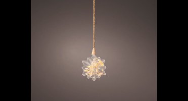 Lumineo - MicroLED ster BO d19h25c trnsp/klassiek warm kerstverlich...